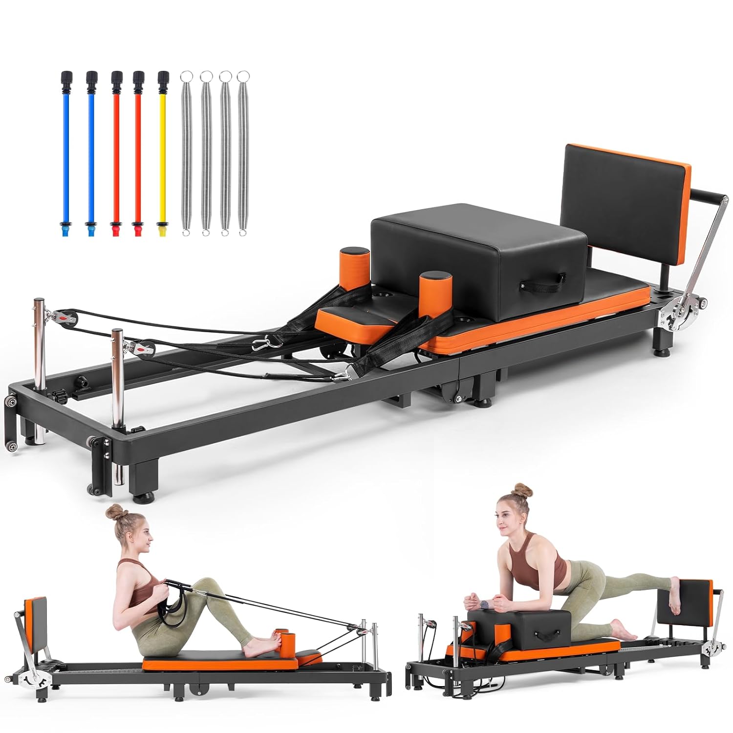 Pilates Reformer Spring - Pilates Reformer, Foldable Pilates Machine with