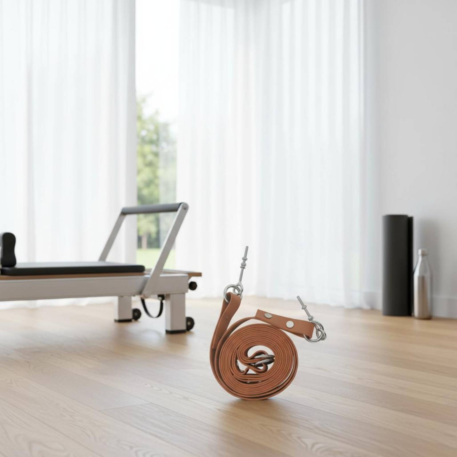 Pilates & Yoga Vertebrasana - Reformer Double Loop Strap Comfortable Pilates