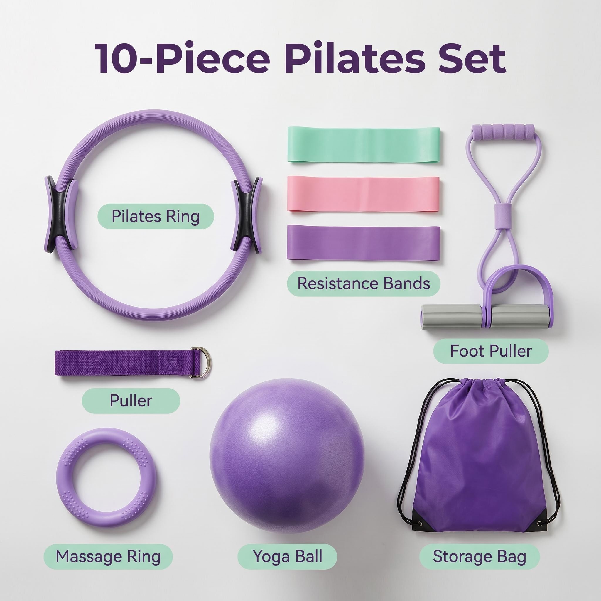 New Yoga Pilates Combo Set 10p - đánh giá và giá Pilates Yoga Combo